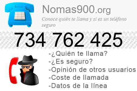 Teléfono 734762425