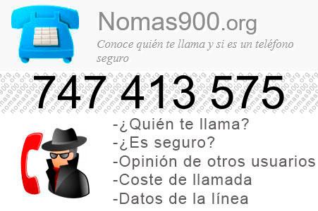 Teléfono 747413575