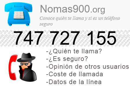 Teléfono 747727155