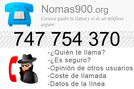 Teléfono 747754370