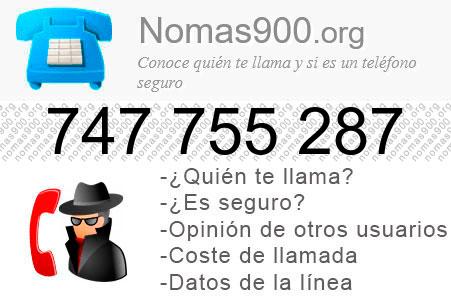 Teléfono 747755287