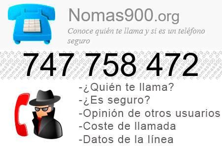 Teléfono 747758472