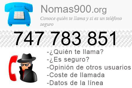 Teléfono 747783851