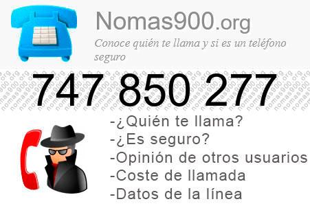 Teléfono 747850277