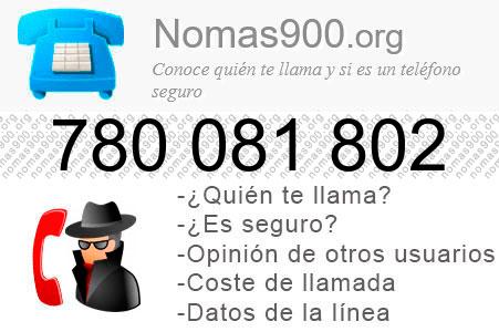 Teléfono 780081802