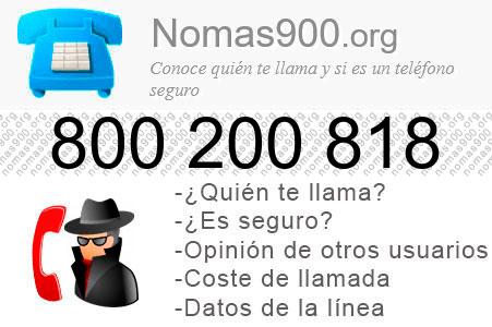 Teléfono 800200818