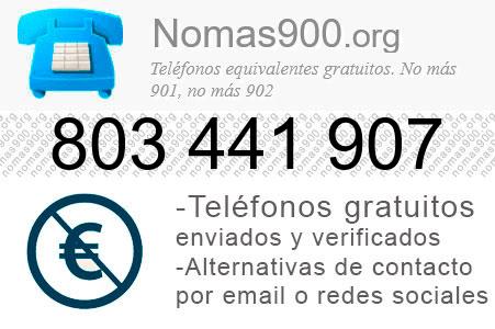 Teléfono 803441907