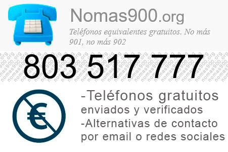 Teléfono 803517777
