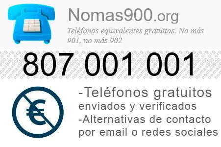 Teléfono 807001001