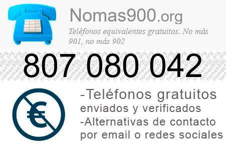 Teléfono 807080042