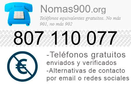 Teléfono 807110077