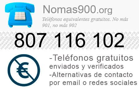 Teléfono 807116102