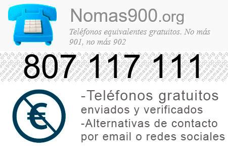 Teléfono 807117111