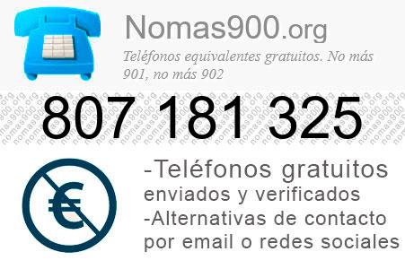 Teléfono 807181325