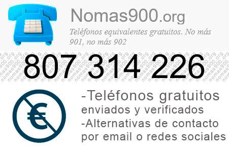 Teléfono 807314226