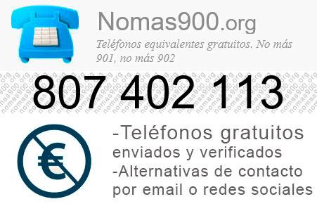 Teléfono 807402113