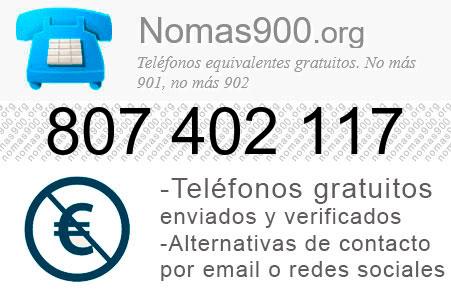 Teléfono 807402117
