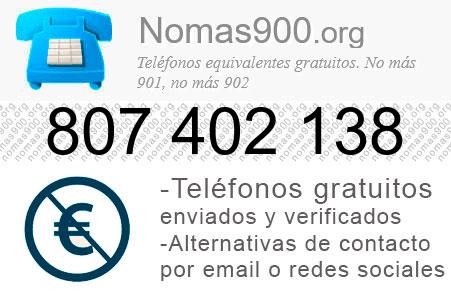 Teléfono 807402138