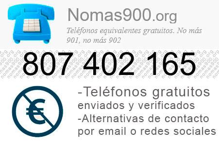 Teléfono 807402165