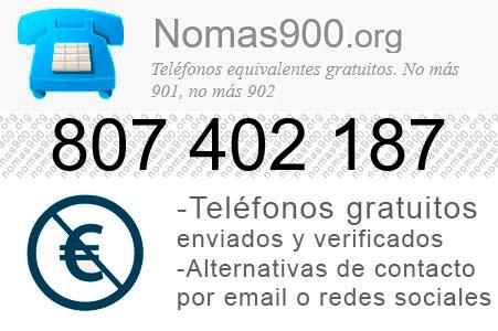Teléfono 807402187