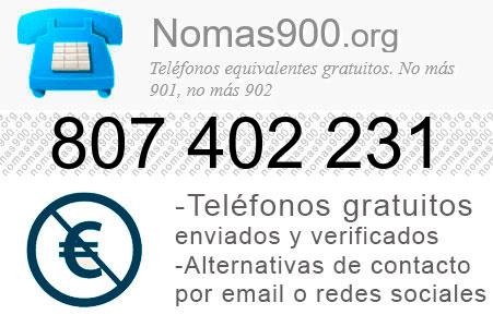 Teléfono 807402231