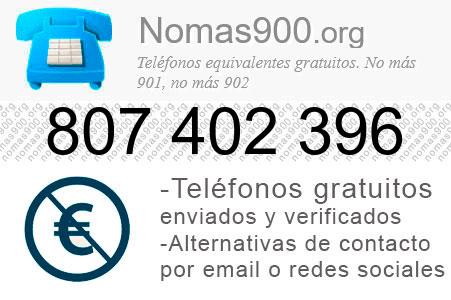Teléfono 807402396