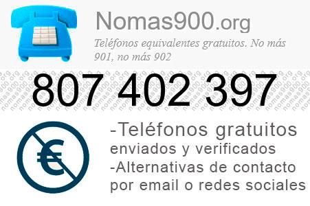 Teléfono 807402397