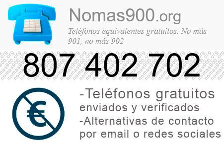 Teléfono 807402702