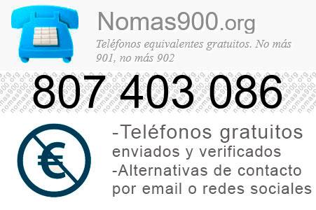 Teléfono 807403086