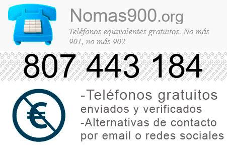 Teléfono 807443184