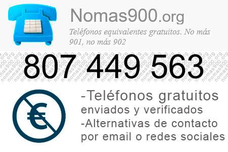 Teléfono 807449563