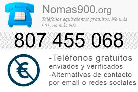 Teléfono 807455068
