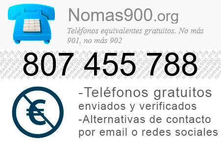 Teléfono 807455788