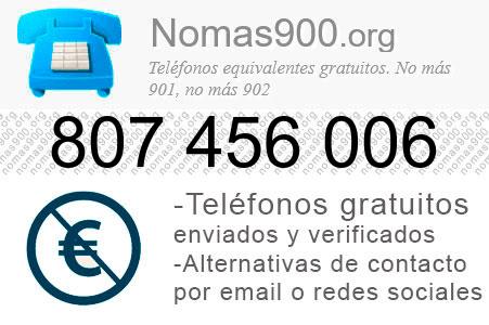 Teléfono 807456006