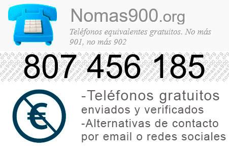 Teléfono 807456185