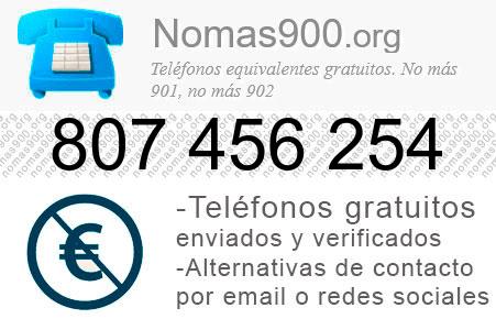 Teléfono 807456254