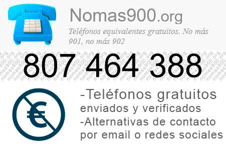 Teléfono 807464388