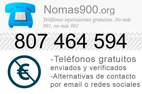 Teléfono 807464594