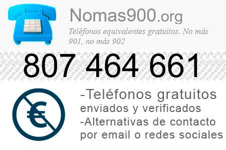 Teléfono 807464661