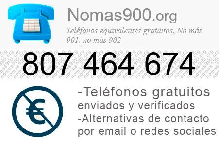 Teléfono 807464674