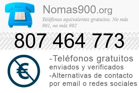 Teléfono 807464773