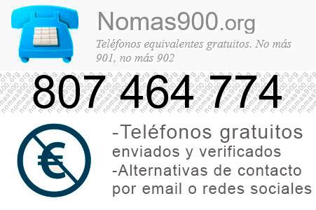 Teléfono 807464774