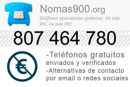 Teléfono 807464780