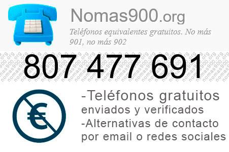 Teléfono 807477691