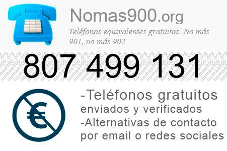 Teléfono 807499131