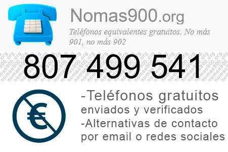 Teléfono 807499541