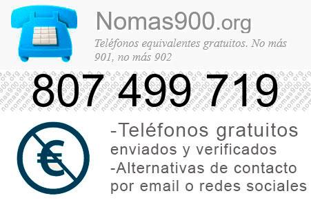 Teléfono 807499719
