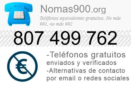 Teléfono 807499762