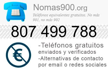 Teléfono 807499788