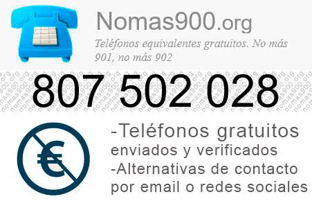 Teléfono 807502028